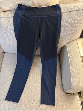 Outdoor Voices Navy & Black Athletic Leggings